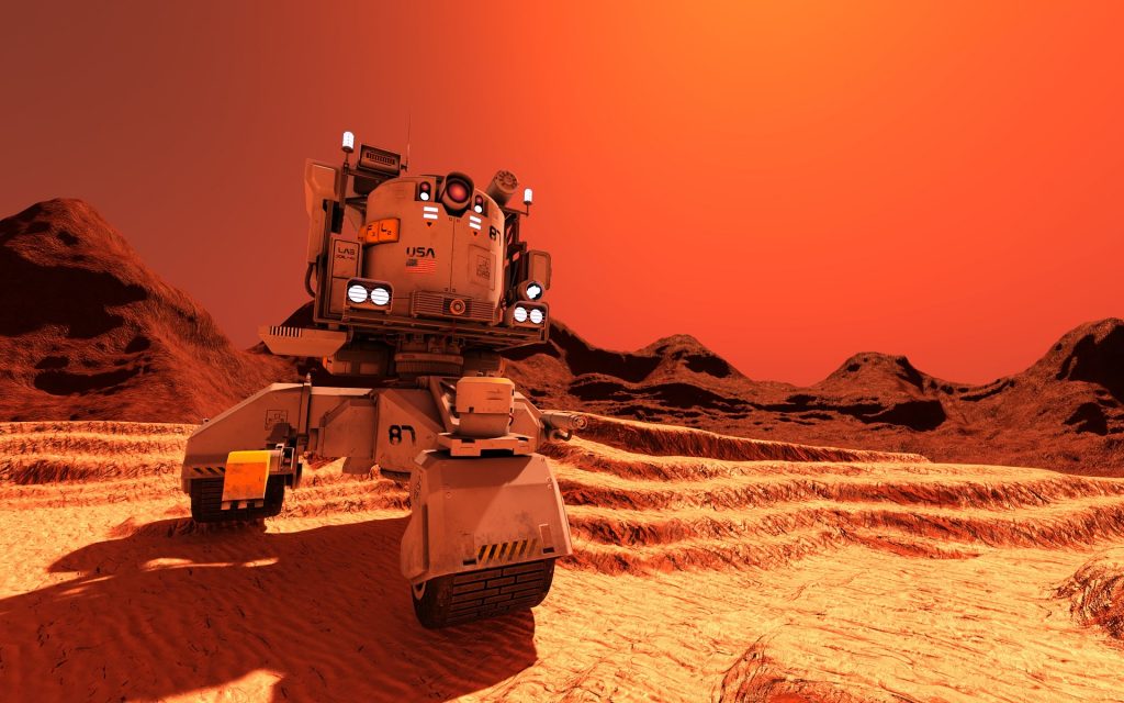 NASA probe on planet Mars